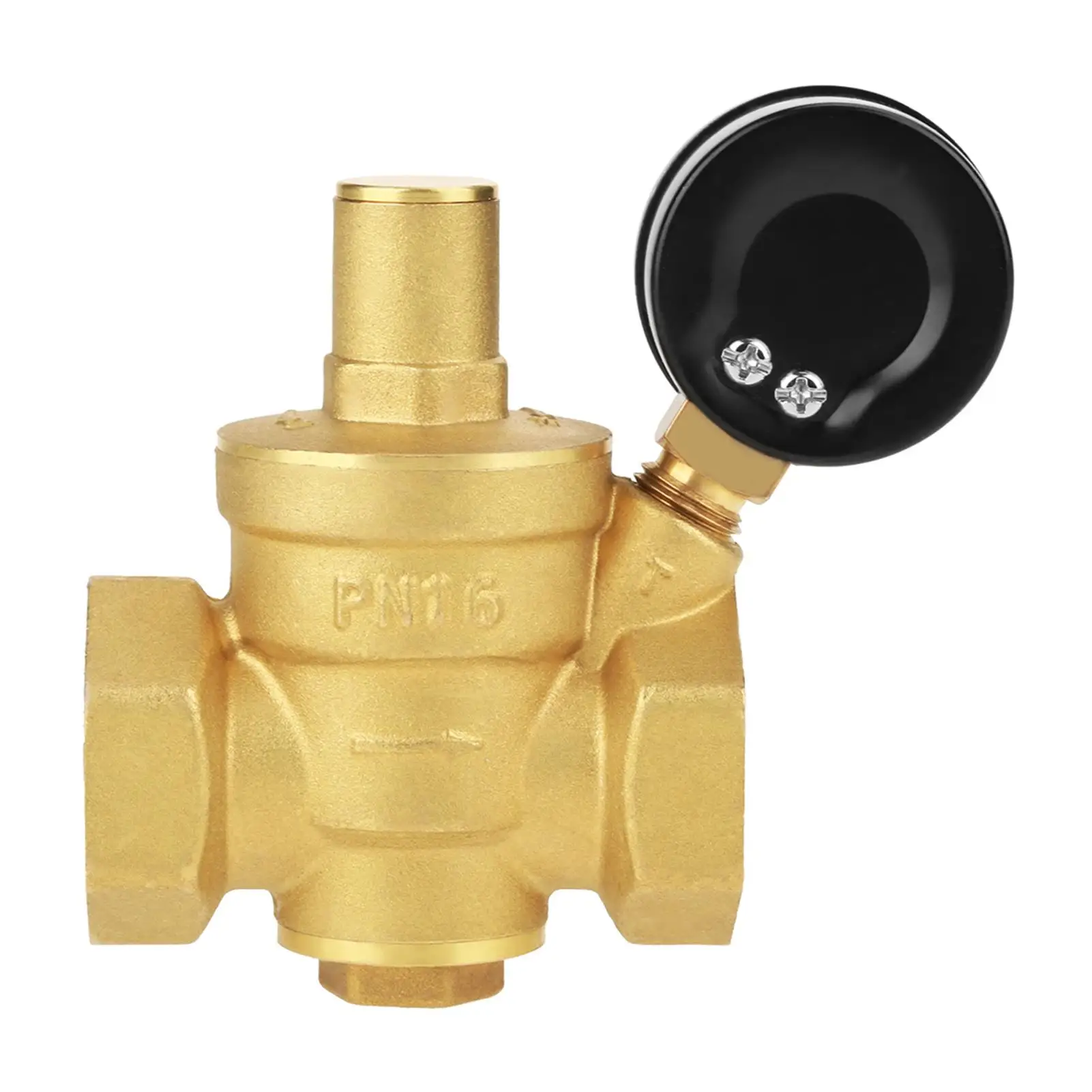 Adjustable Brass Water Pressure Reducer DN25 with Gauge - Relief Valve Meter for Optimal Control