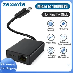 Zexmte Ethernet Adapter for Fire TV Stick Chrome Cast Chromecast Audio Micro to 1000Mbps Network Card for Google Ethernet Switch