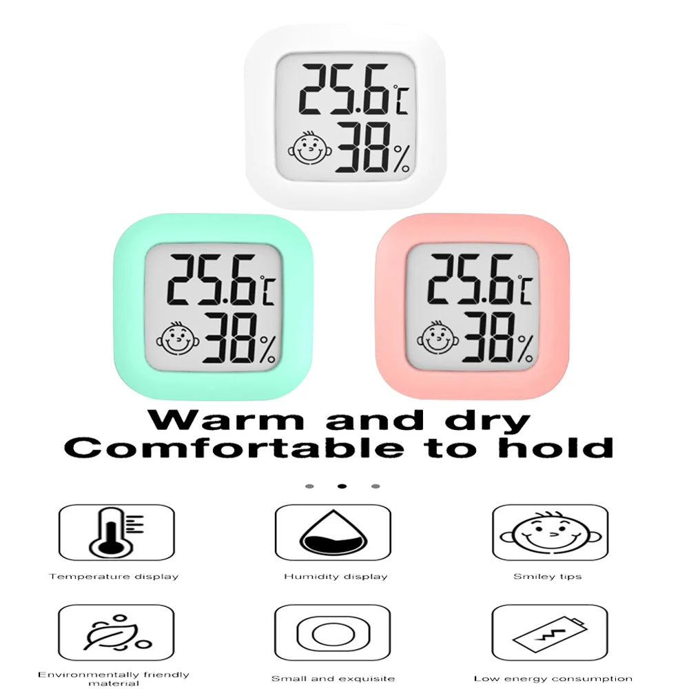 Mini LCD Digital Thermometer Hygrometer Indoor Room Electronic Temperature Humidity Meter Sensor Gauge Weather Station for Home