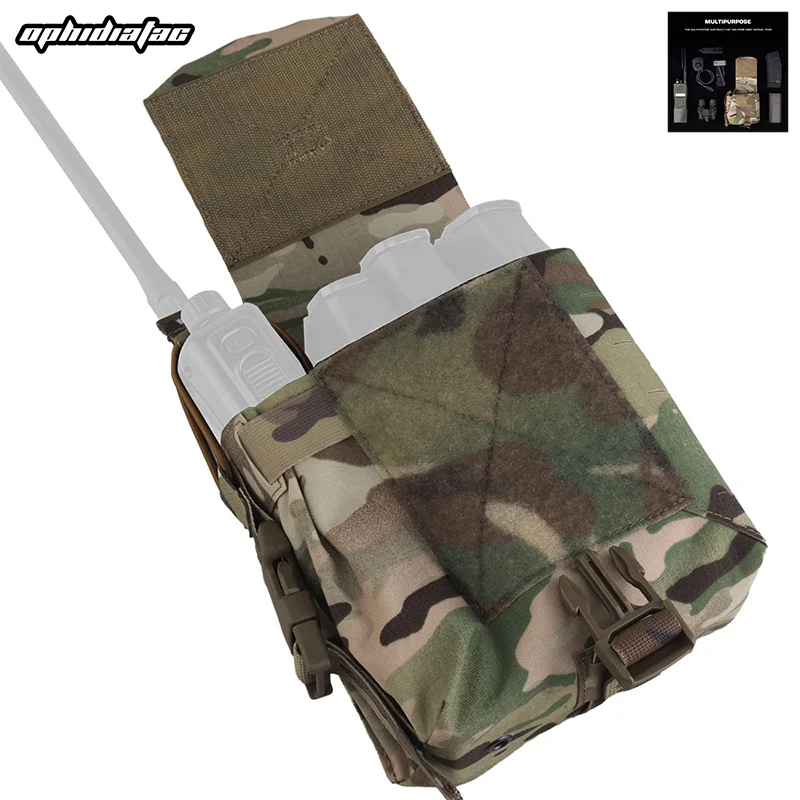 Ophidiantac molle cinto revista bolsa grande multifuncional subbolsa para visão noturna rádio walkie talkie fone de ouvido primeiros socorros