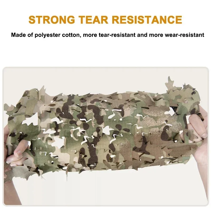 3D Camo Net FAST Helmet Cover Scrim High Cut Nylon Drawstring Helmet Scrim Tactical Paintball Paratrooper Hunting Accessories