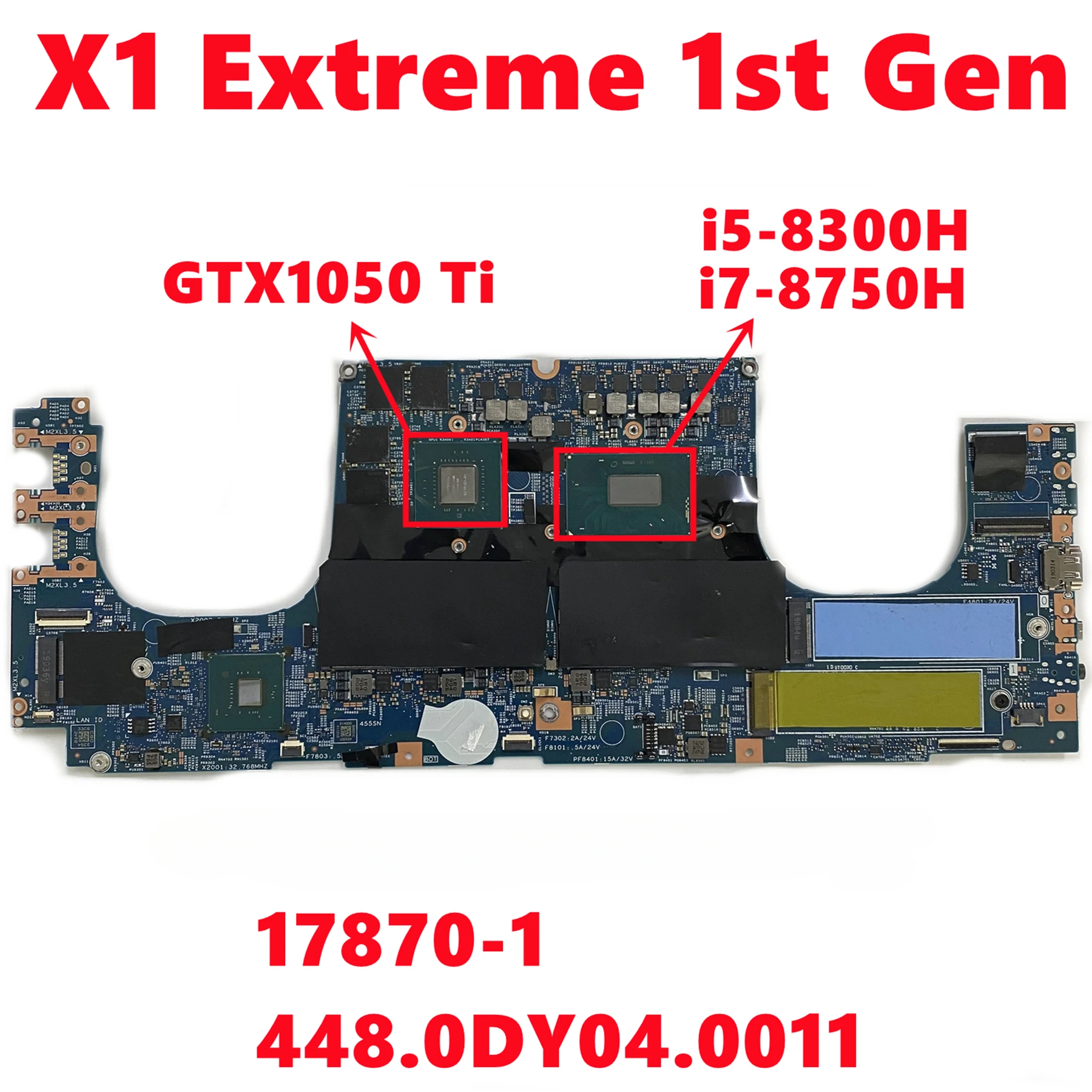 

100% Test Mainboard For Lenovo ThinkPad X1 Extreme 1st Gen Laptop Motherboard 17870-1 448.0DY04.0011 i7 i5 N17P-G1-A1