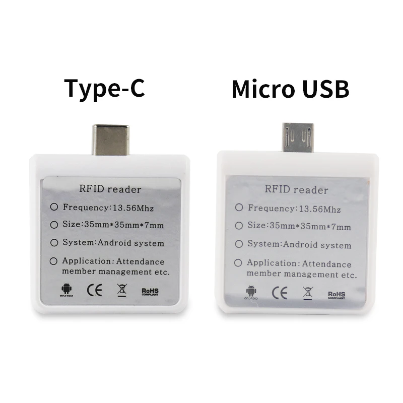 13,56 mhz ISO14443A HF Tiny Größe RFID OTG Android Telefon USB Typ-c Interface Tragbare Handheld IC Kartenleser