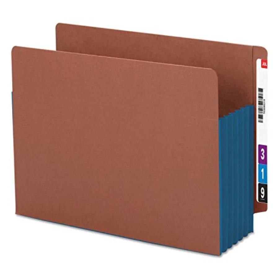 

End Tab File Pocket Reinforced Straight-Cut Tab 5-1/4" Expansion Extra Wide Letter Size rope with Gusset 10 per Box 73689