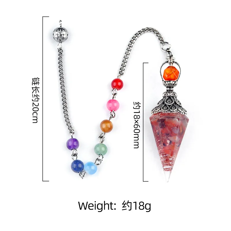 Crystal Healing Stone Quartz Pendulums Spiritual Hexagonal Pointed Resin Witchcraft Supplies Balancing Accessories Divination