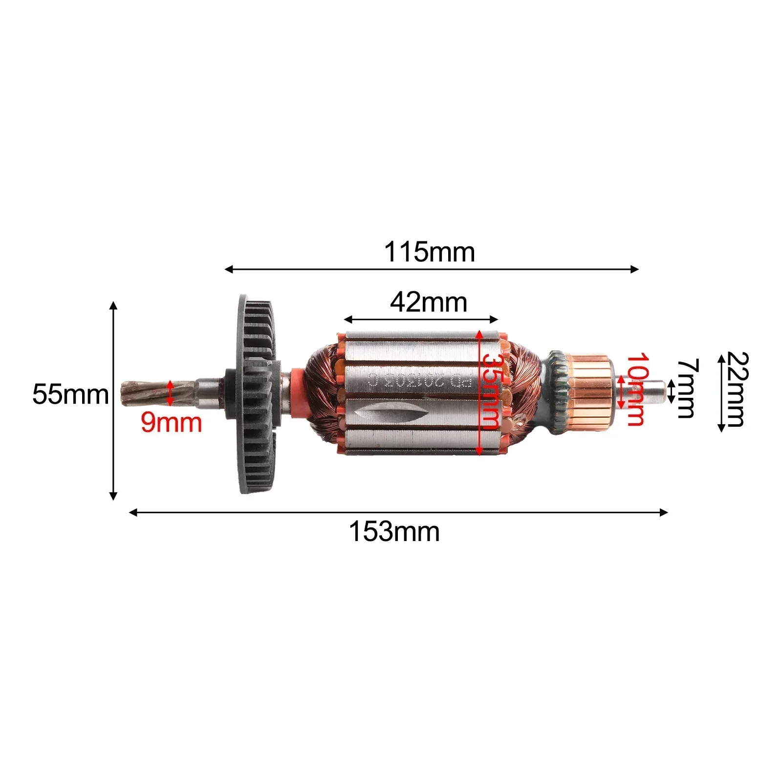 

6-Teeth Armature Gear Compatible With For BOSCH GBH2-26 GBH2-26DRE Replacement Parts Power Tool Accessories