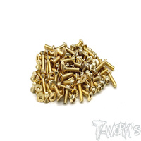 Original T works GSSU-F1-EVO2 Gold Plated Steel UFO Screw Set 82pcs. ( For Roche F1 EVO 2 ))sssional Rc part