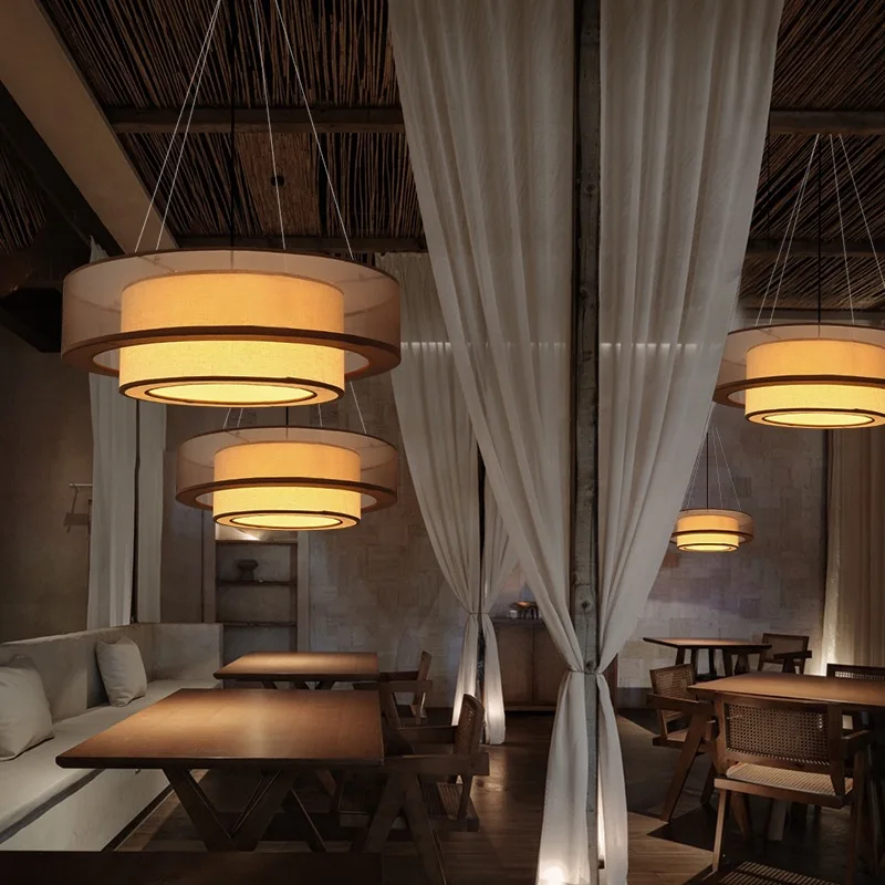 Chinese Style Chandelier Homestay Bedroom Hanging Lamp Retro Pendant Lights For Dining Room Restaurant Table Pendant Lighting