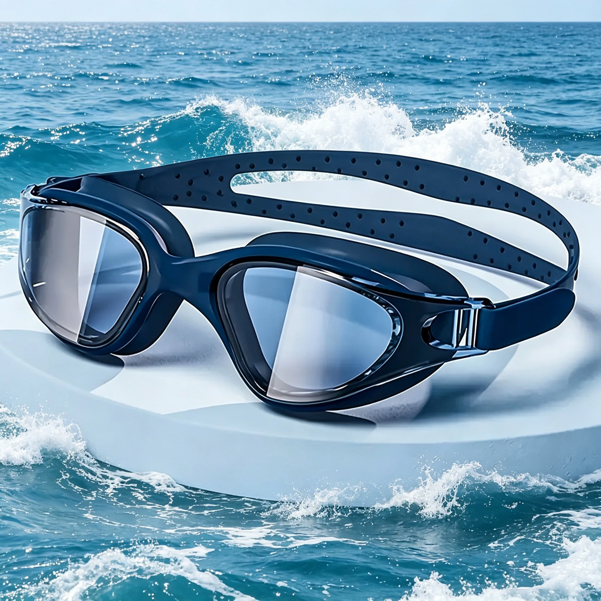 Professional HD Anti-fog Adjustable Swimming Goggles for Men and Women Waterproof Adult Swim Goggles for Competition and Trainin