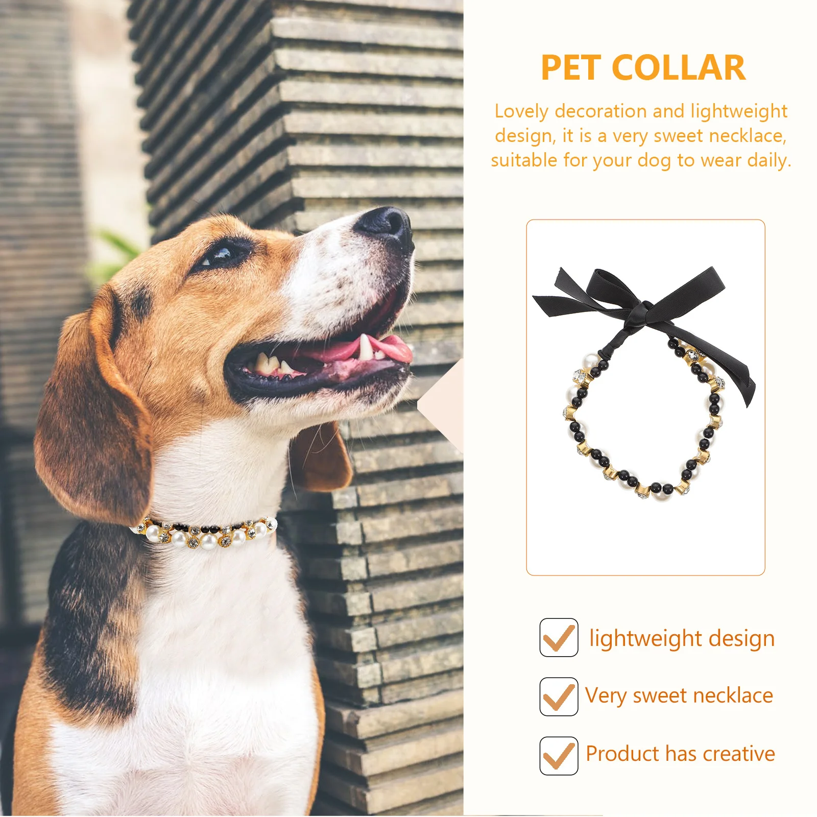 

Pet Pearl For Dogs Dog Necklace Puppy Collar Fashion Party Wedding Outdoor Use Collar For Pet Lightweight Dog Accessories