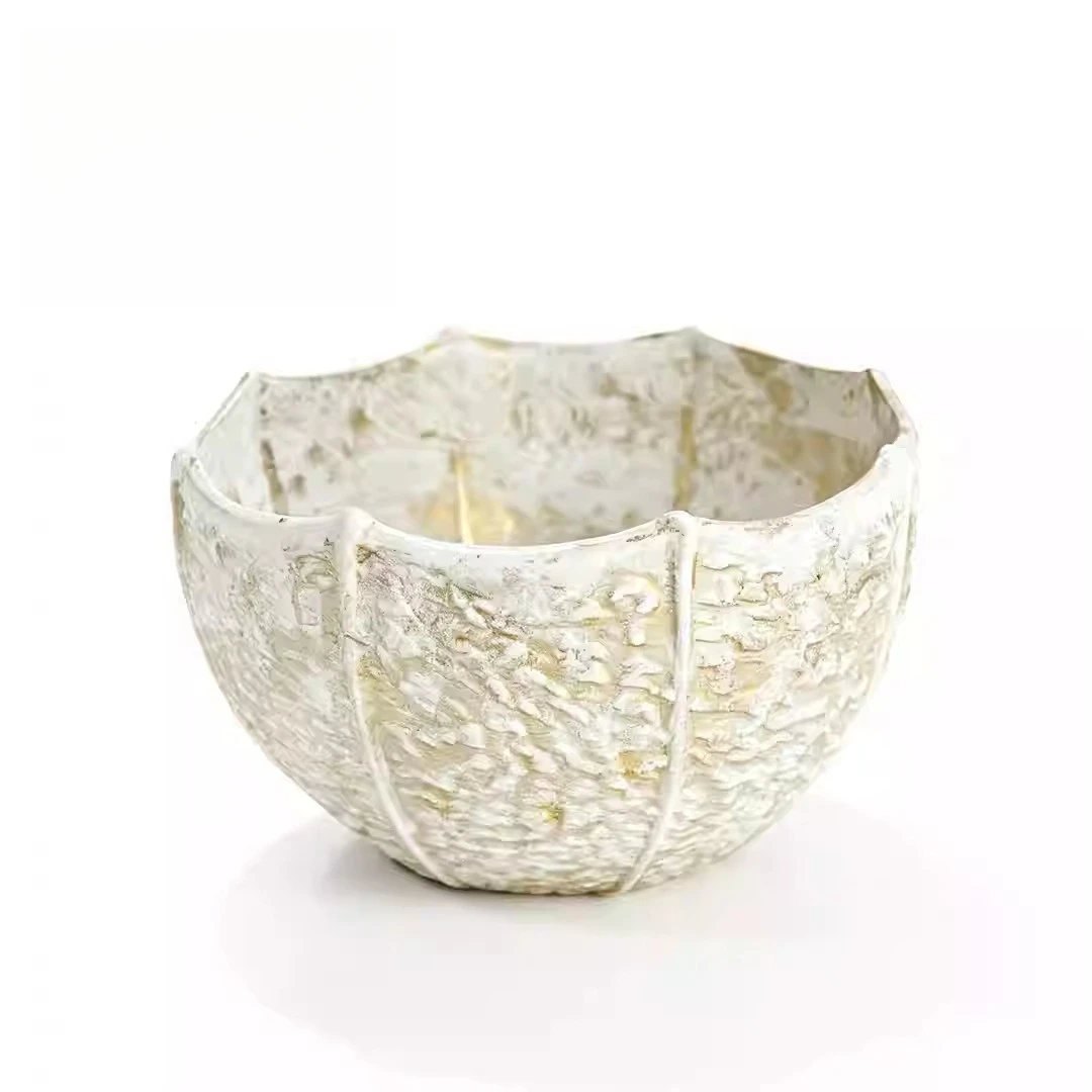 Light luxury handmade ceramic vase creative ornament, living room decoration white flower ware
