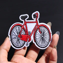 Dimensioni della bicicletta del fumetto: toppa per ricamo 7.8*7CM ferro su abbigliamento accessori fai da te Patch per abbigliamento per bambini