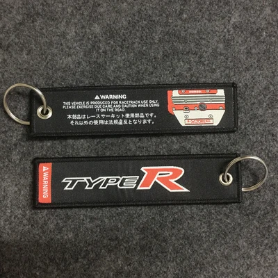 Exquisite JDM TypeR embroidery nylon Weaving Car key ring for Honda CIVIC GK5 FD2 K20A keychain auto motorcycle accessories