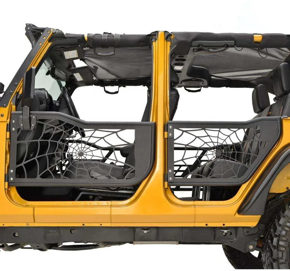 

Sturdy Spider Web Manganese Steel Half Door with Reversing Mirror for 2/4 Doors Jeep Wrangler Car Accessory at Factory Price