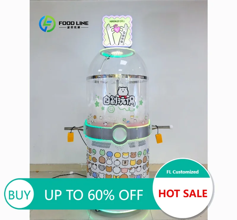 Direct Small & Medium Plush Toy & Doll Filling Machine Indoor Homemade Semi-Finished Product Plastic Vending Machine customized
