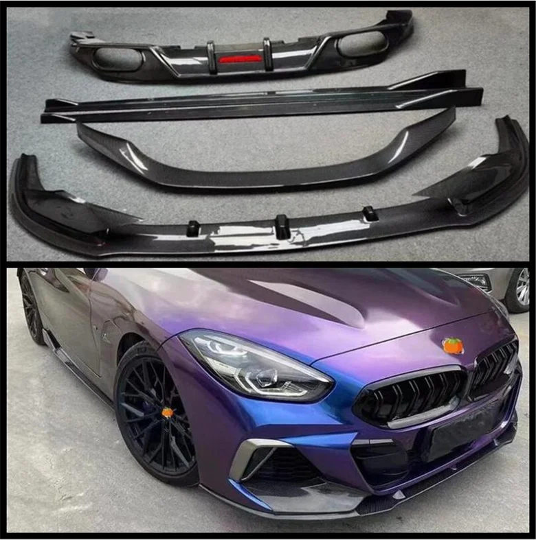 Carbon Fiber Front Bumper Lip Rear Spoiler Trunk Diffuser Side Skirt Body Full Kit For BMW Z4 G29 2019 2020 2021 2022 2023 2024