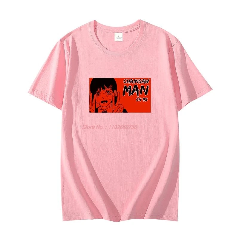 Chainsaw Man Anime Manga t shirt for men Pure Cotton Tshirt Classic graphic t shirts oversize t-shirts Summer Men's clothing