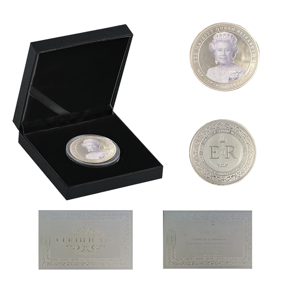 

1926-2022 HER MAJESTY QUEEN ELIZABETH II Silver Coin For Collection W/ Luxury Box