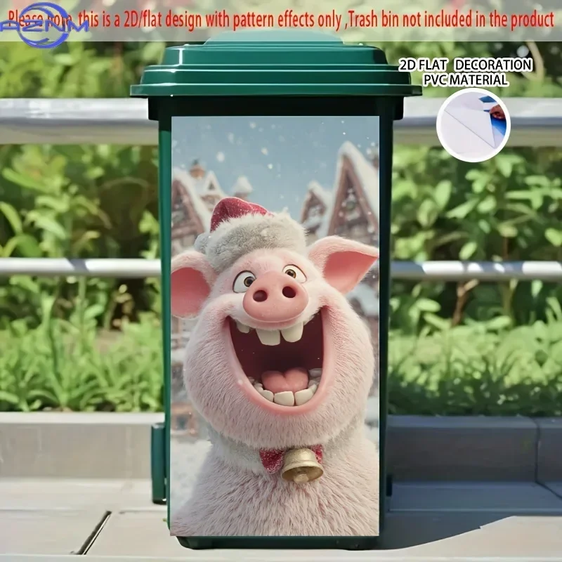 Household Trash Bin 2D Printed Decal Unique Design Ornament for Daily‑use Waste Container