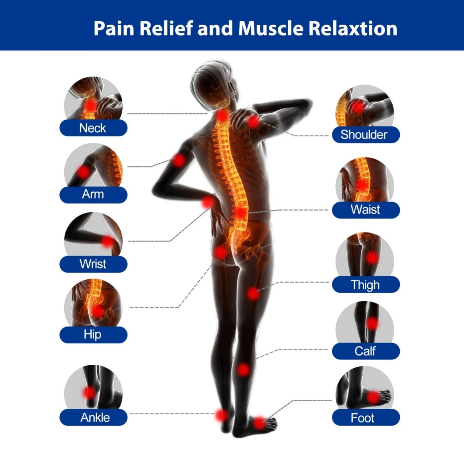 High Intensity Laser Beam Diode Light Therapy Treatment for Foot Muscle Achilles Bone Arthritis Bursitis Tendonitis Spurs Pain