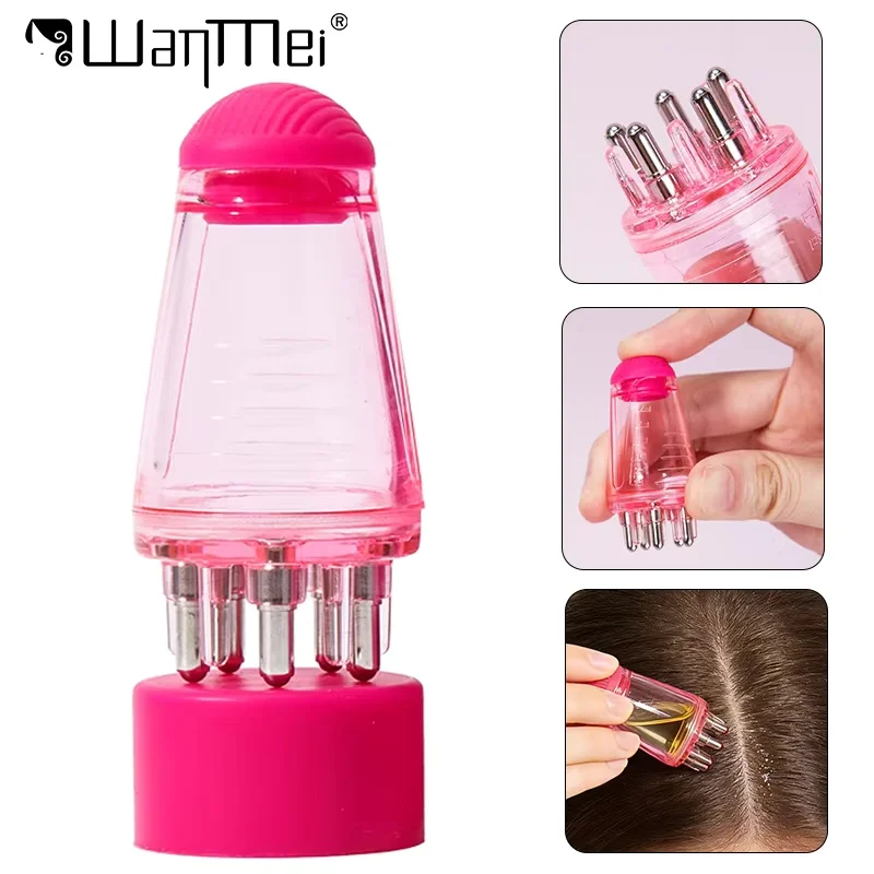 Peigne applicateur de liquide pour cuir chevelu 6ML, mini peigne portable pour massage et sérum de croissance capillaire, outils de soin des racines des cheveux