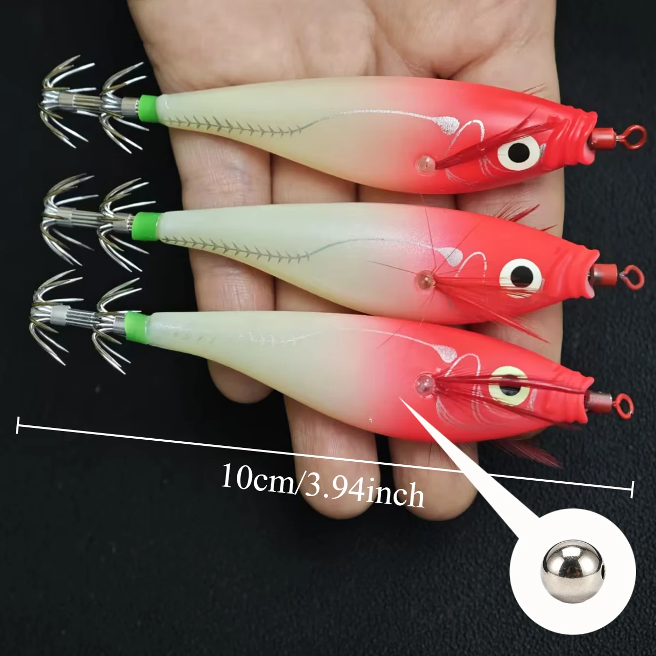 15 peças de anzóis luminosos d - Saltwater Fishing Hook avaliação e preço