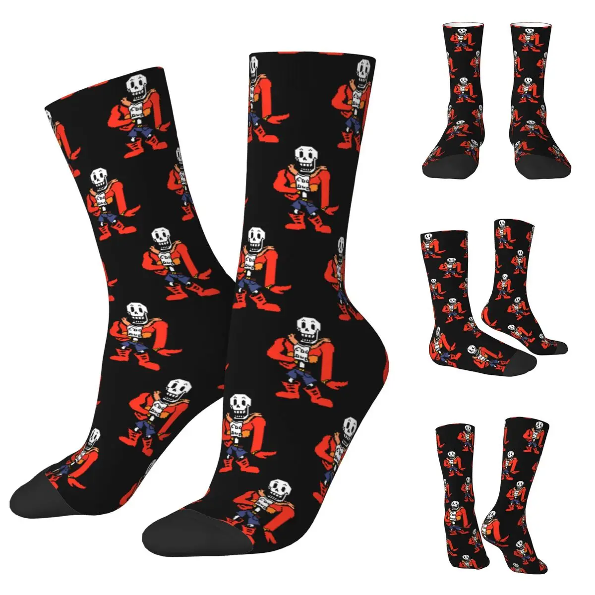 Sans And Papyrus Sprites Undertale Napstablook Unisex Socks,Windproof 3D Print Happy Socks Street Style Crazy Sock