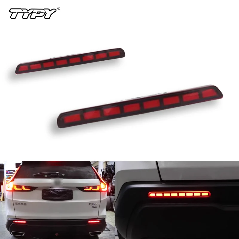 

TYPY Автомобильный светодиодный задний противотуманный фонарь для Honda CR-V CRV 2023 2024, автомобильный бампер, стоп-сигнал, отражатель, указатели поворота