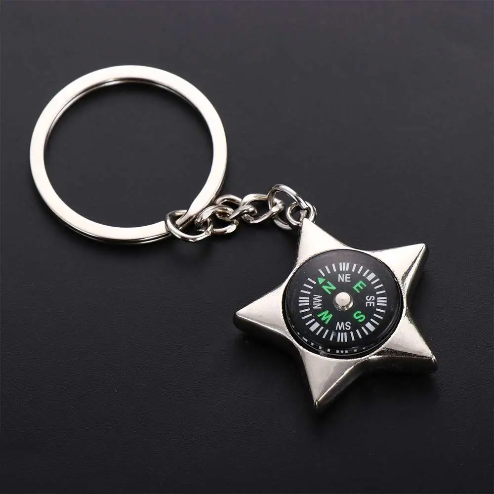 

Compass Keychain Unisex Bag Decoration Anchor Cross Tower Metal Key Holder Pendent Key Ring Locomotive Car Interior Decor