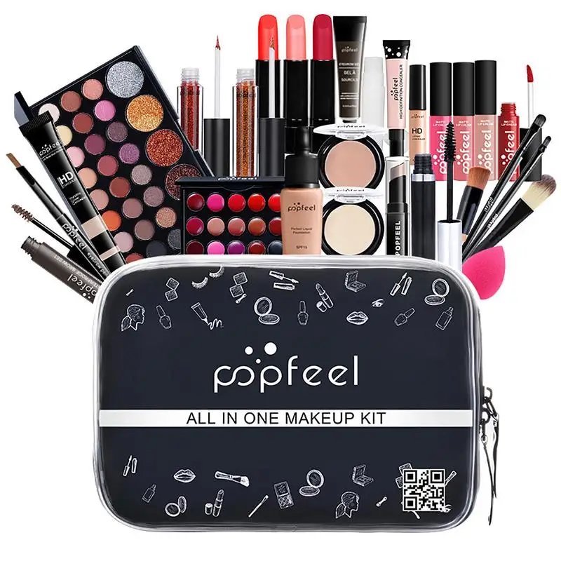 Conjunto completo de maquillaje para mujeres y niñas, caja de regalo para principiantes, cosméticos, regalos de cumpleaños, bodas, Navidad, nuevo