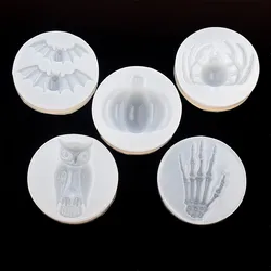 SNASAN Halloween Silicone Mold Pumpkin Bat Skeleton Hand Spider Resin Silicone Mould Handmade Epoxy Resin Moulds