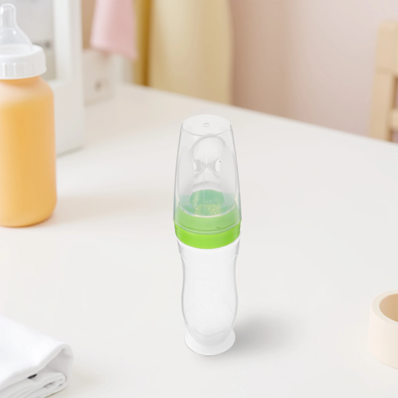 120 ML Silicone Baby Feeder Food Squeeze Bottle Rice Paste Cereal Instrument Easy One Hand Feeding Durable Safe