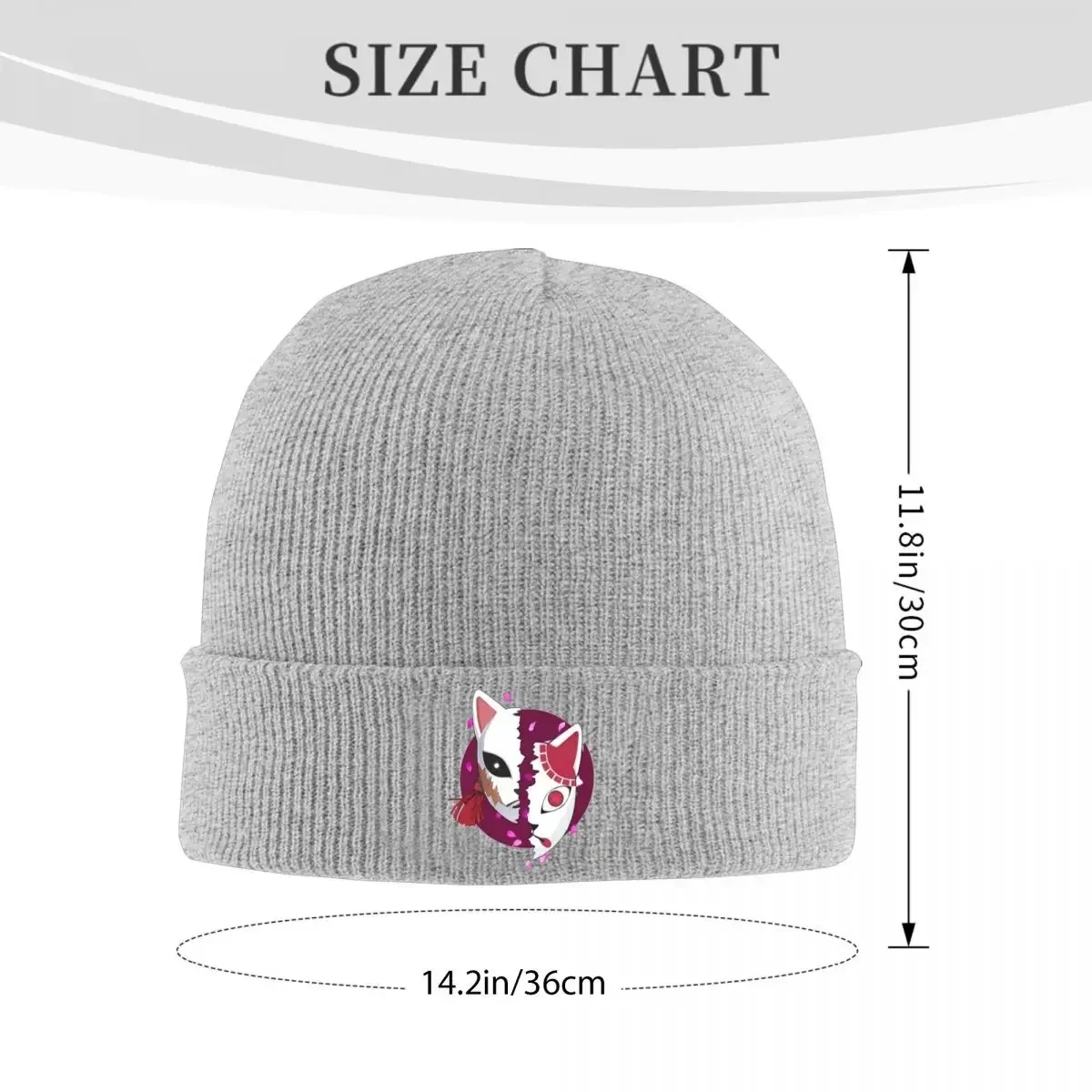 Kimetsu No Yaiba Knitted Caps Women's Men's Beanies Winter Hats Demon Slayer Hip Hop Cap