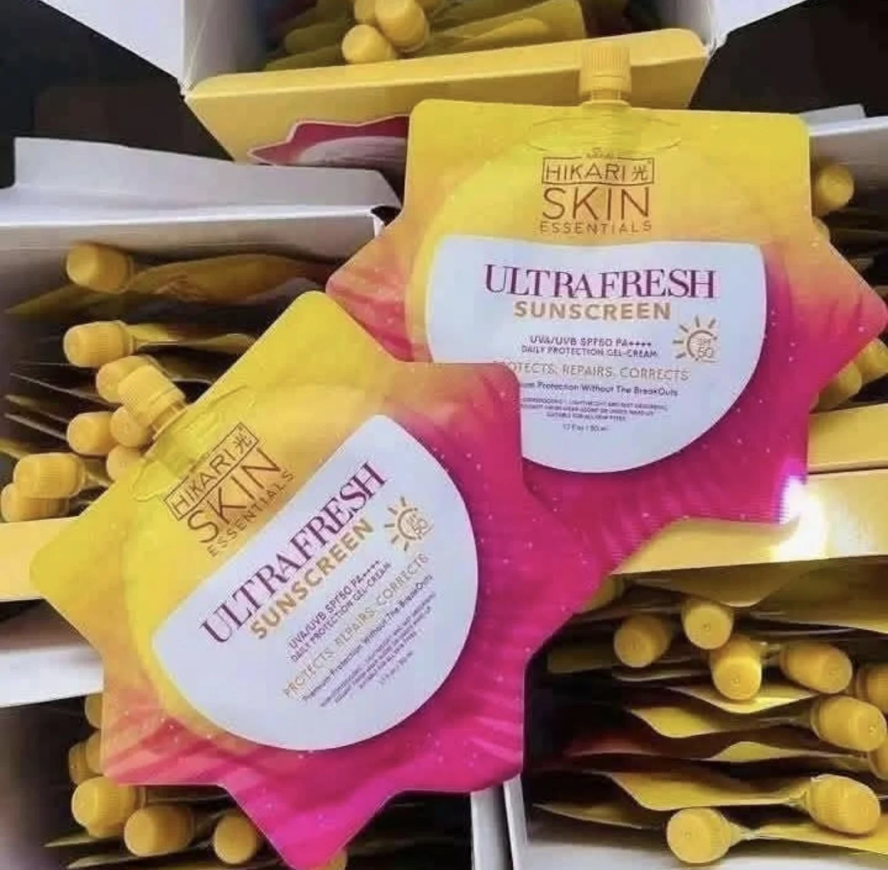 Original Japan Ultra Fresh Sunscreen Repairing Correct Ultra Whitening UVA/UVB SPF50 PA++++ Daily Protection Gel-Cream Sunscreen