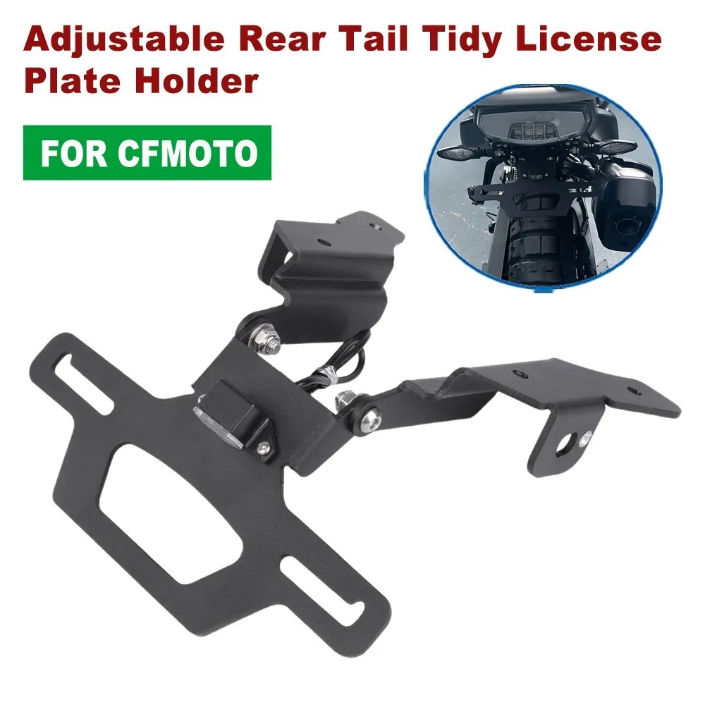 

For CFMOTO 450MT 800MT-X IBEX 450 Adjustable Rear Tail Tidy License Plate Holder Handguard License Plate phone Luggage Rack