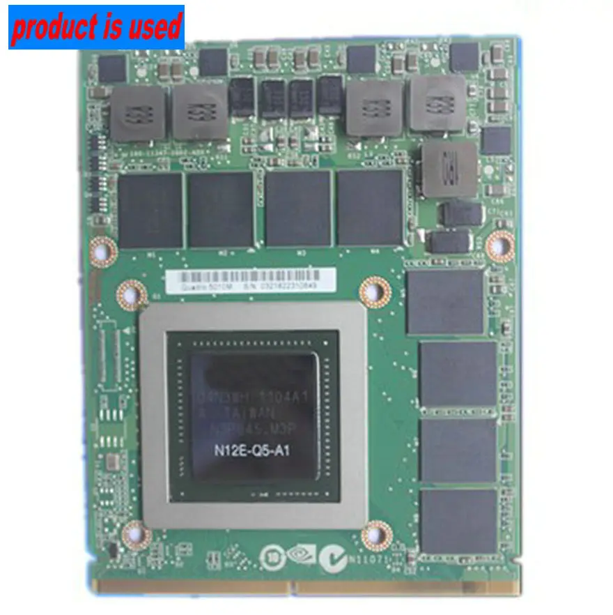 

USD Q5000M Quadro 5010M 4GB GDDR5 256-bit Video Graphic Card N12E-Q5-A1 M6600 M6700 M6800 Zbook17 Zbook15