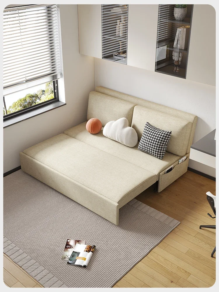 Modern small apartment, living room, bedroom, dual-purpose, multi-functional, double foldable technical cloth