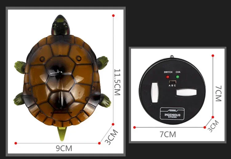 [Engraçado] truque eletrônico animal de estimação rc simulação som & luz tartaruga robô modelo brincadeira brinquedo controle remoto animal inteligente crianças presente