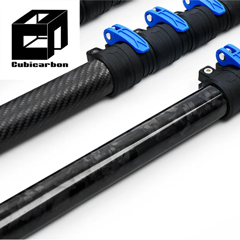 Factory Direct Telescopic Pole Fruit Picker Window Cleaning CCTV Pole Carbon Fiber Telescopic Pole Customize Length 3-25m