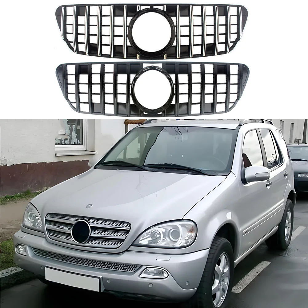 Front Racing Facelift Upper Radiator GT Grilles For Mercedes Benz W163 ML350/500 ML400 ML320 1998 1999 2000 2001 2002 2003 2004