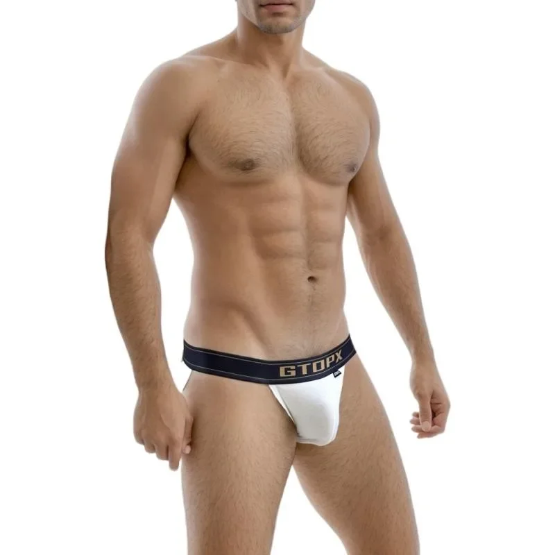 2pcs Mens Sexy Underwear Cotton Low Waist Briefs Comfortable Breathable U Convex Bag Sexy Men Briefs