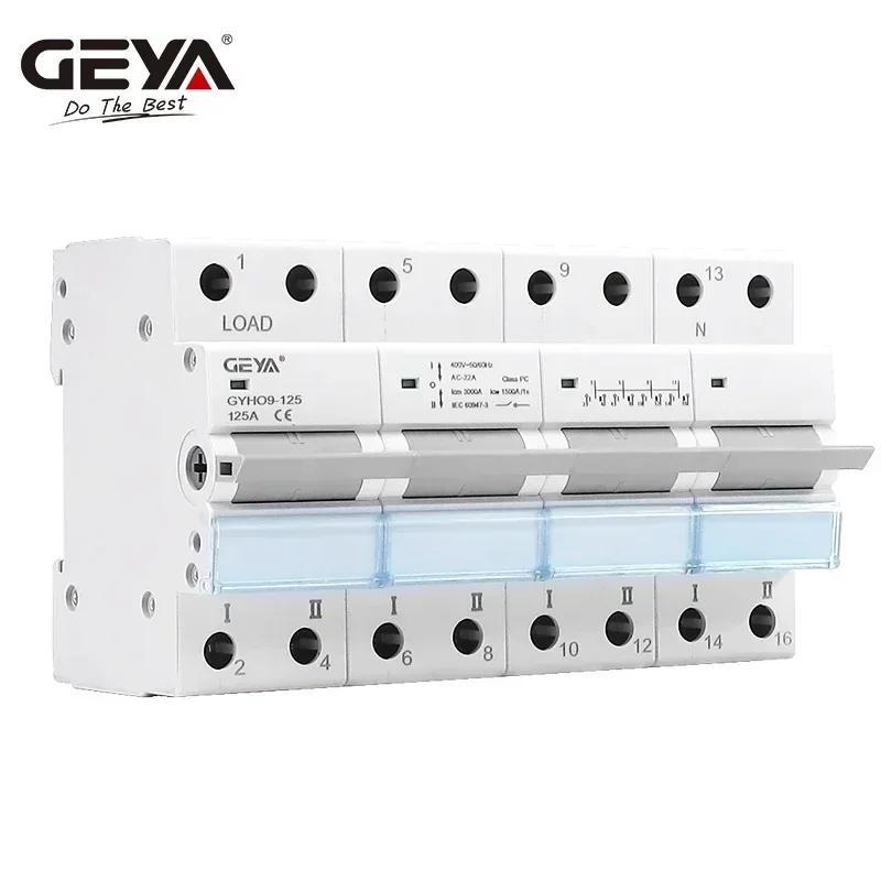 GEYA GYHO9 Manual Transfer Switch with Indicator 63A 125A MTS Dual Power Manual Conversion Isolating Switch image 5