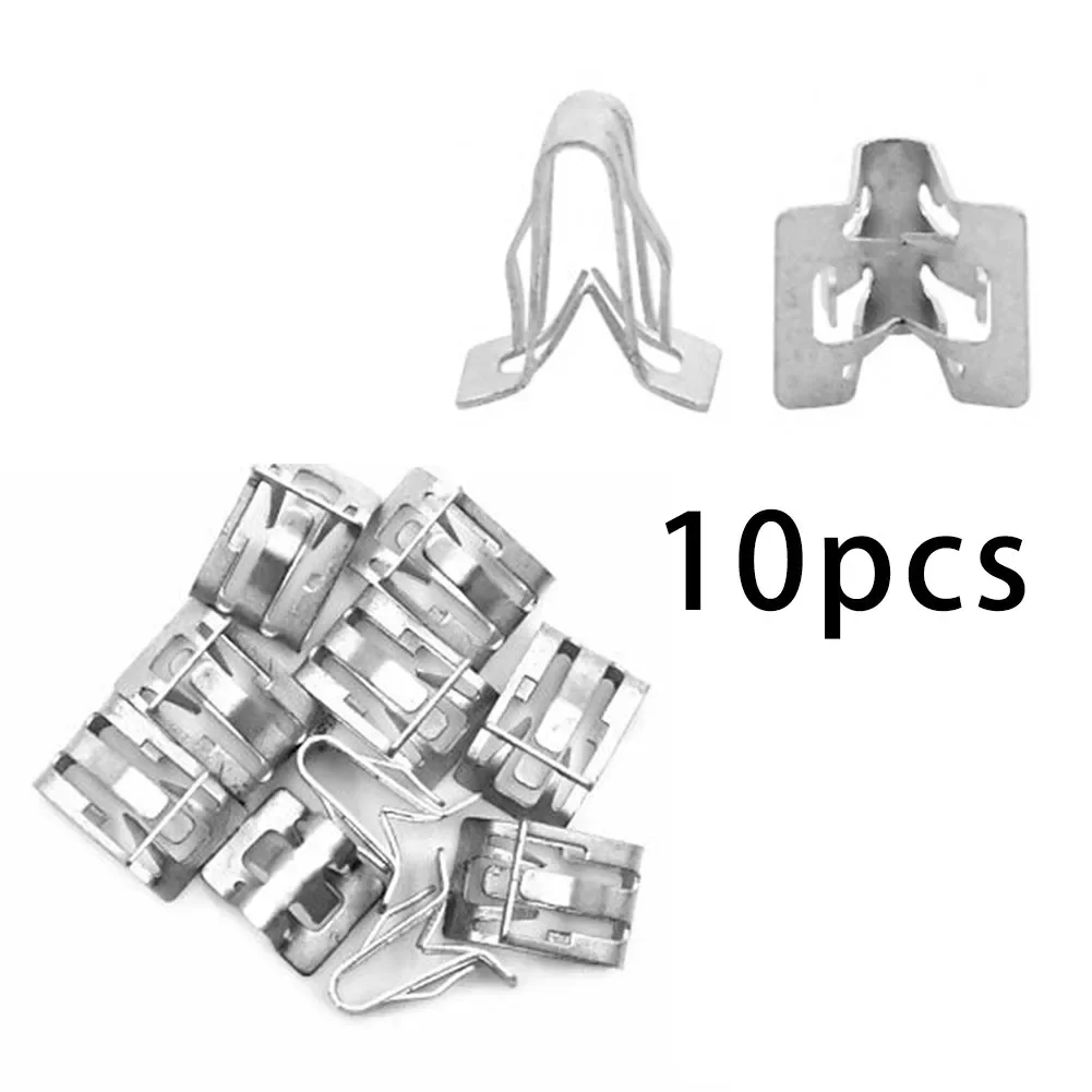 10Pcs Metal Retainer Clip Universal Car Front Console Dash Dashboard Trim Fastener Clip For Ford Mazda Audi Toyota NEW