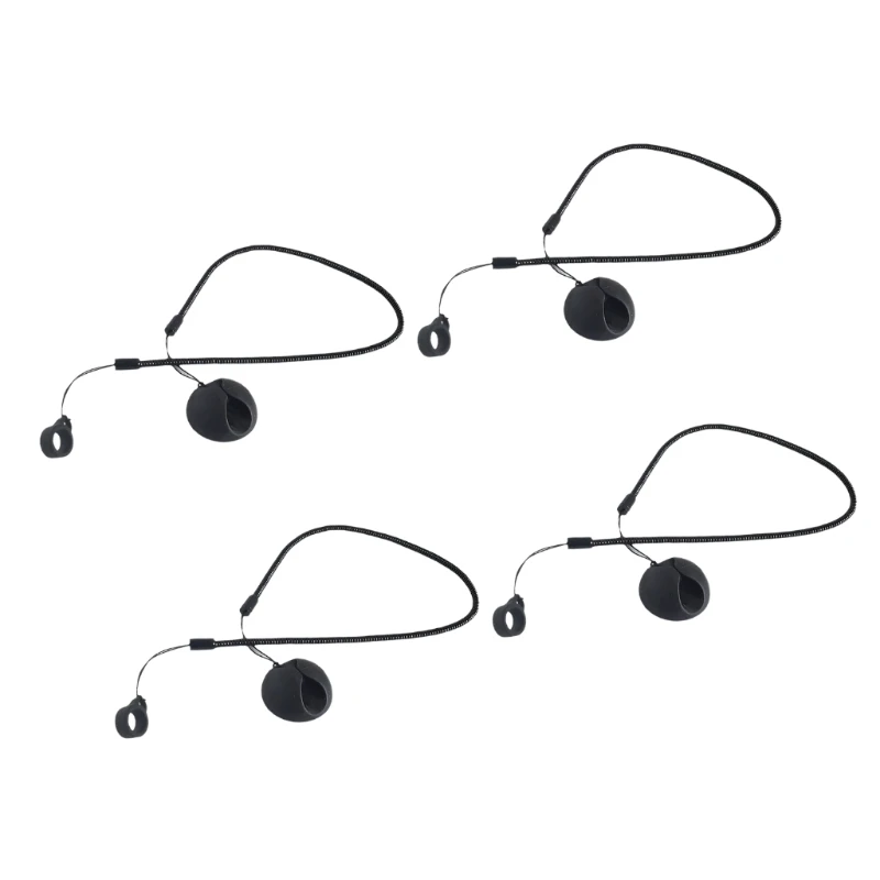  4Pcs Anti Loss Pen Leash With Retractable Spring Cord and 8mm Silicone Rings