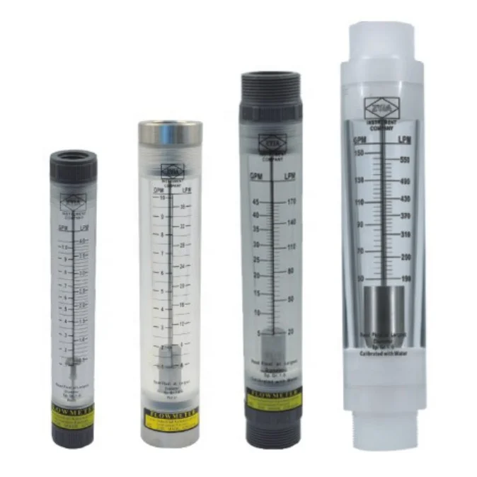 high accuracy 120 lpm panel air flow meter Acrylic glass rotameter oxygen flowmeter and adapter to