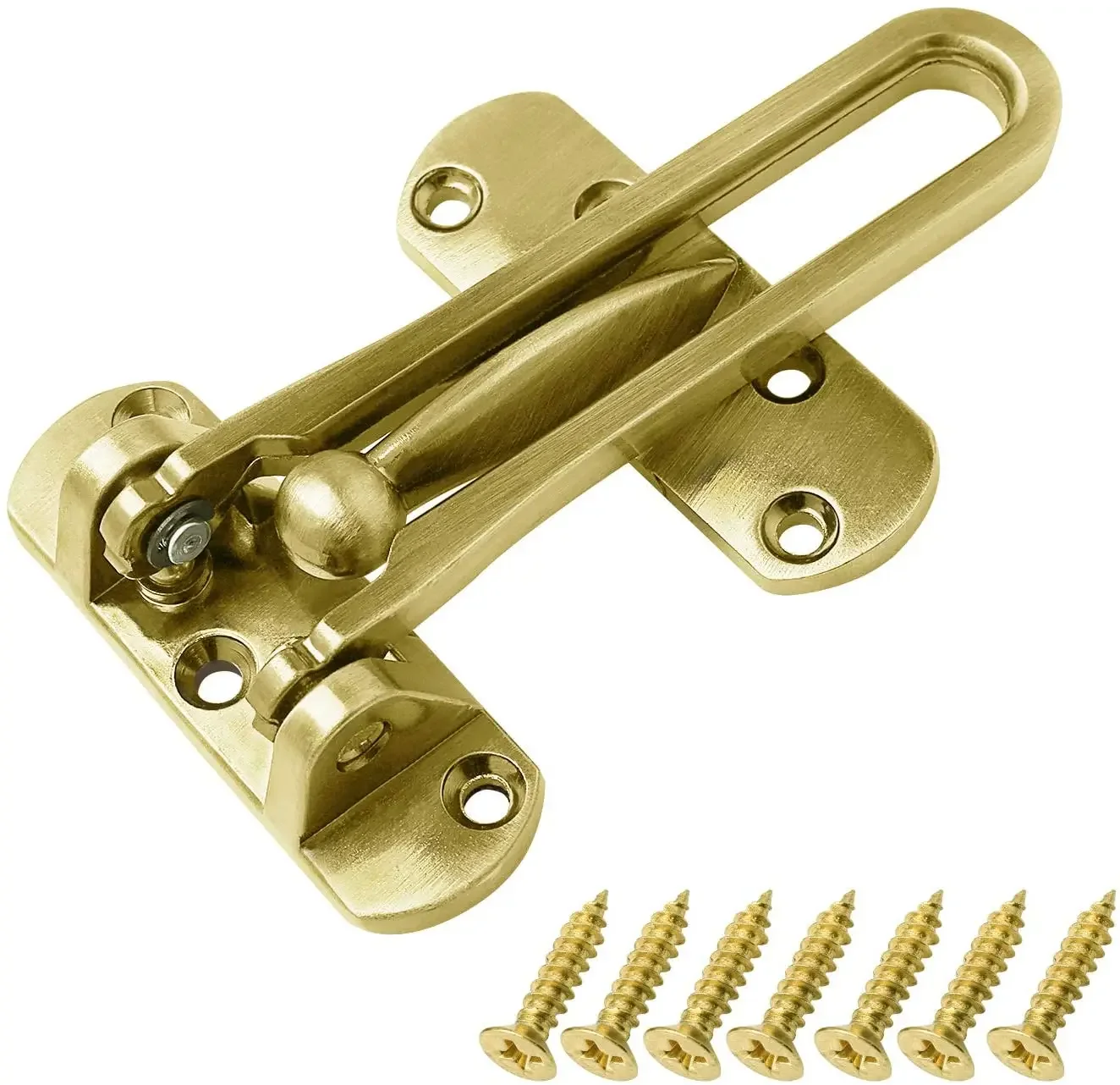 Durable Stainless Steel Anti-Theft Door Safety Chain Bolt Bar Lock for Bedroom Kids Room Home Hotel - Insurance Door Buckle view 4