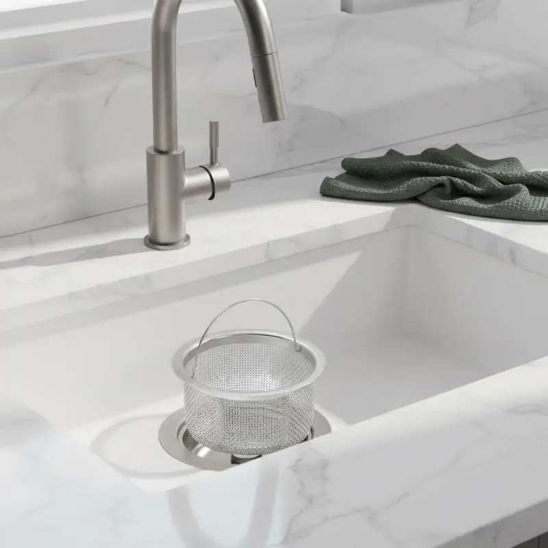 Fine Mesh Stainless Steel Sink Strainer Anti-Clogging Easy-Lift Handle Easy Clean for Home Kitchen Drain Debris Catcher