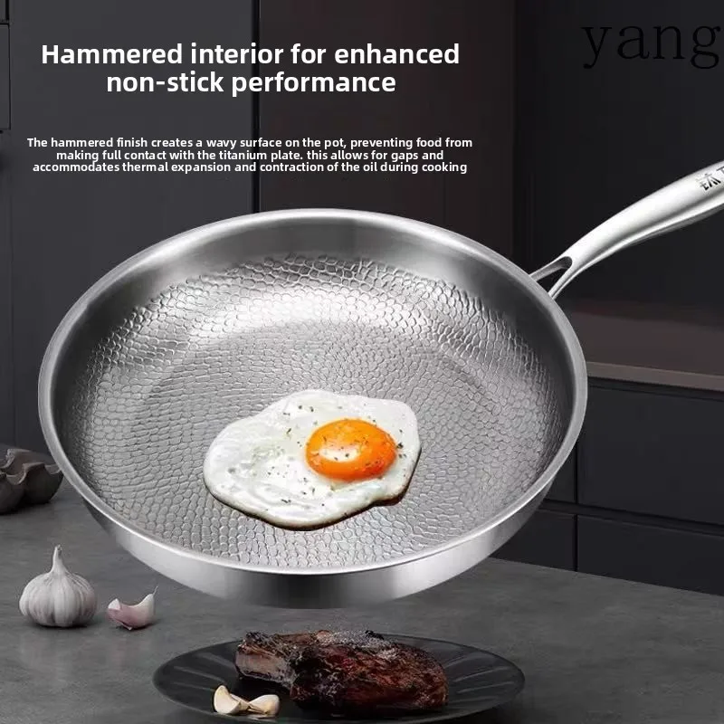 CX  stainless steel pan thickened multi-layer steel hammer titanium pan 0 coated household