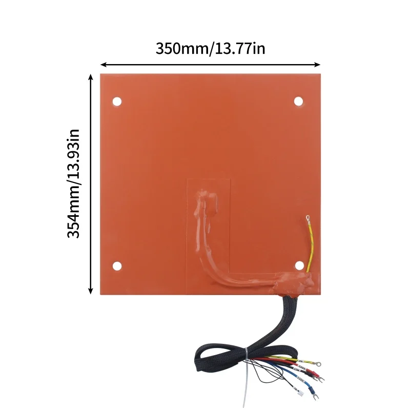 Silicone Heating Pad for Creality K2 PLUS 3D Printer, High-Temperature Resistant, Dual-Voltage (110V/220V), 800W
