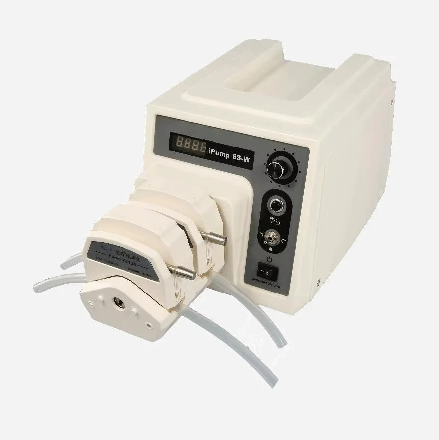 ABS Housing DC Motor Low Pressure Time Setting Free Maintenance Peristaltic Pump Dual Head OEM SIGNAL CE Certified